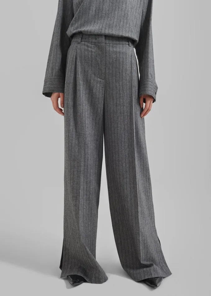 Clothing Women The Frankie Shop The Garment Tilda Pants 8211 GreyBlack Stripe