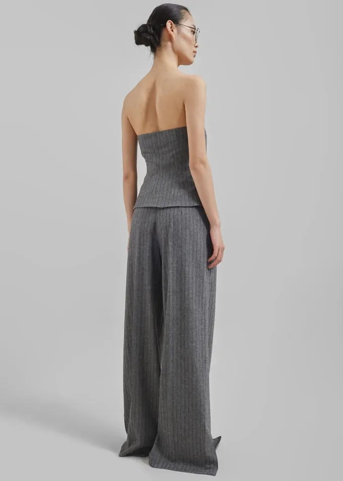 Clothing Women The Frankie Shop The Garment Tilda Pants 8211 GreyBlack Stripe