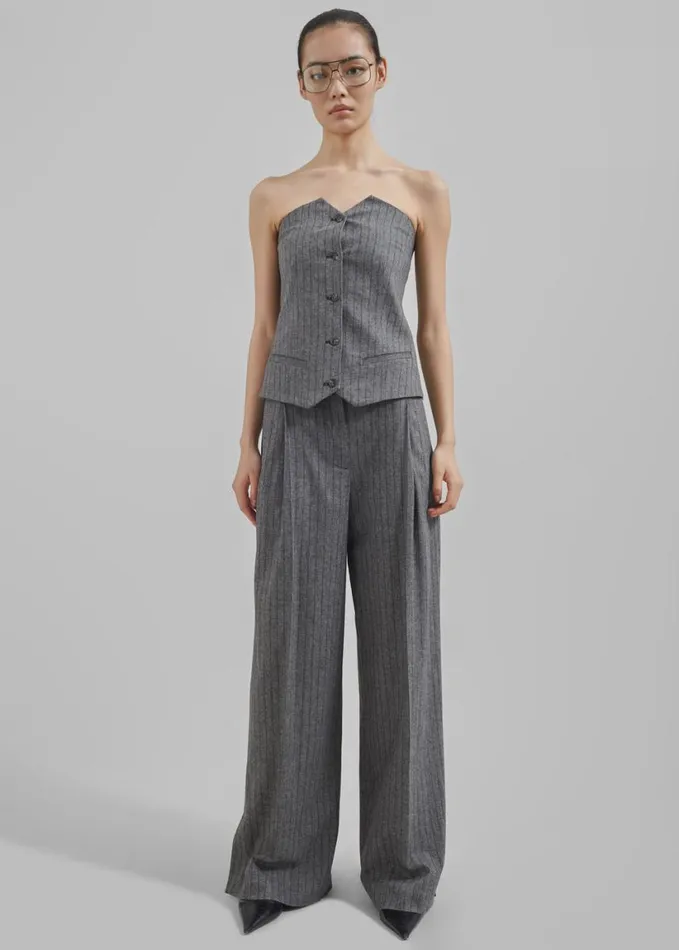 Clothing Women The Frankie Shop The Garment Tilda Pants 8211 GreyBlack Stripe