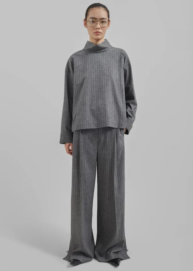 Clothing Women The Frankie Shop The Garment Tilda Pants 8211 GreyBlack Stripe