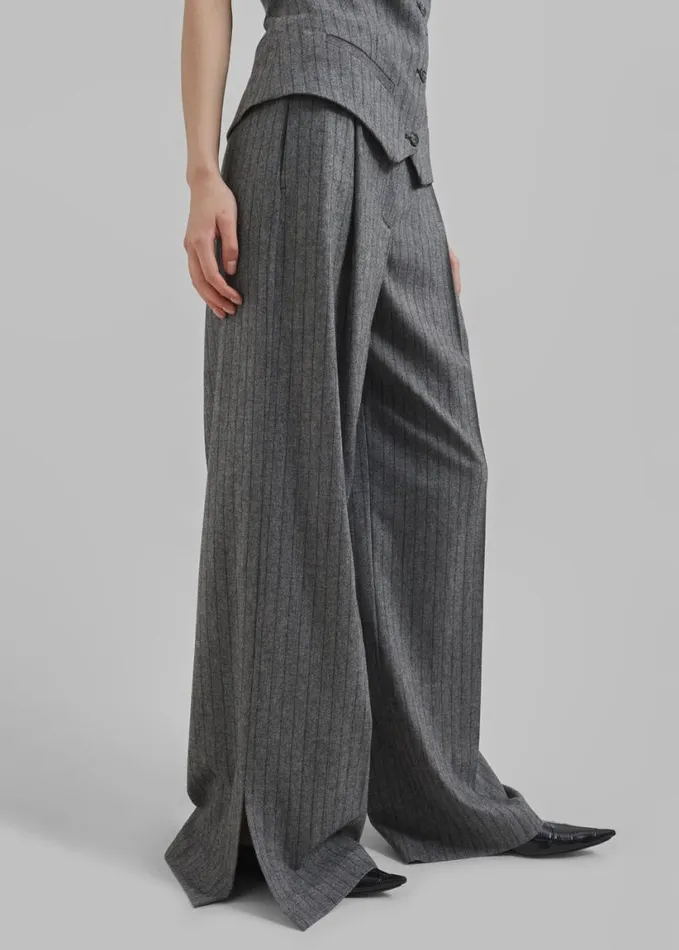 Clothing Women The Frankie Shop The Garment Tilda Pants 8211 GreyBlack Stripe