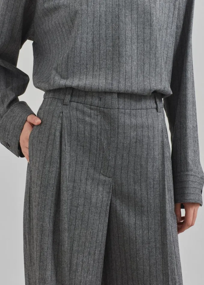 Clothing Women The Frankie Shop The Garment Tilda Pants 8211 GreyBlack Stripe