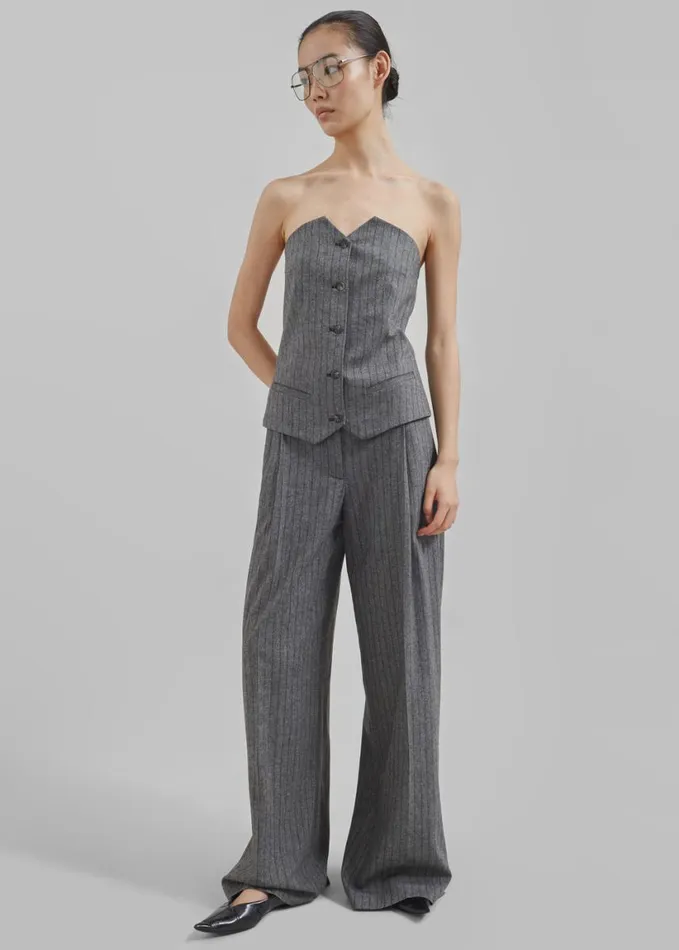 Clothing Women The Frankie Shop The Garment Tilda Pants 8211 GreyBlack Stripe