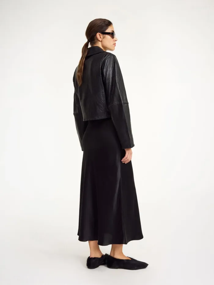 Coats and Jackets Women By Malene Birger Rowani Leather Jacket Black