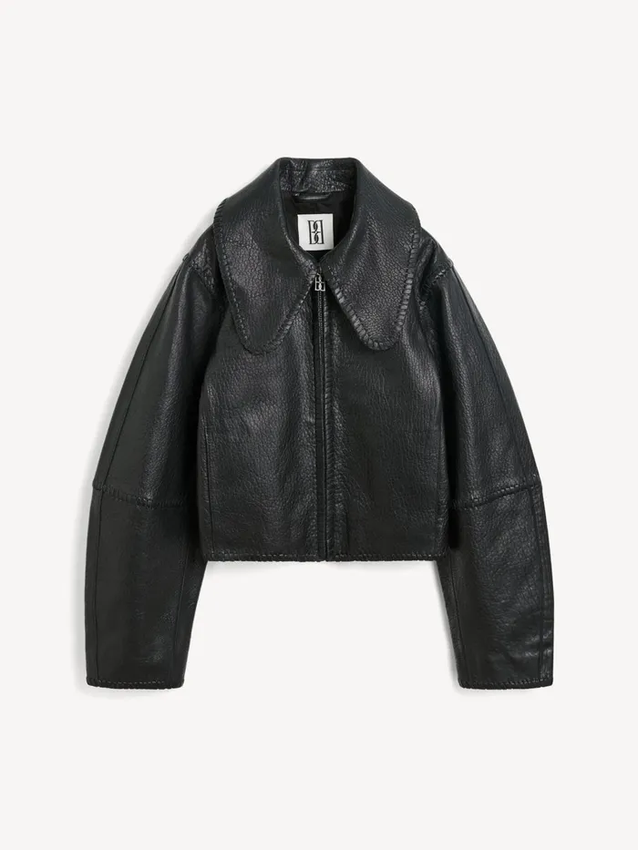 Coats and Jackets Women By Malene Birger Rowani Leather Jacket Black