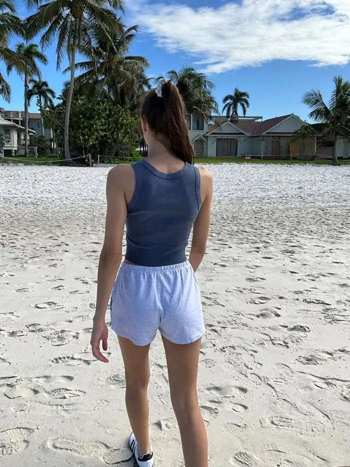 Connor Tank Dark Washed Blue Women Brandy Melville Tops
