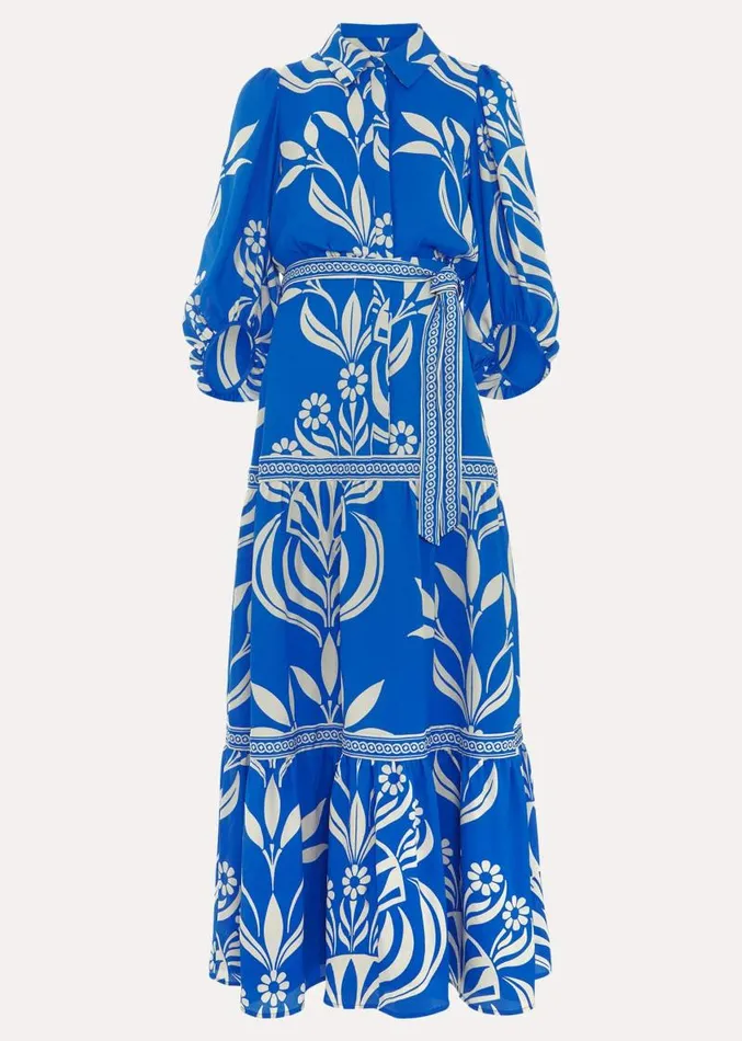 Coralie Print Shirt Midaxi Dress Multicoloured Women Phase Eight Dresses