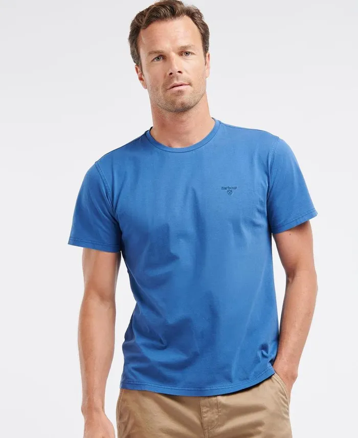 Cotton TShirt Sky Men Barbour TShirts
