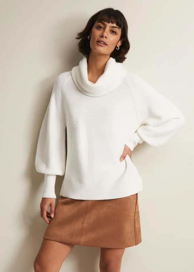 Dahlie Chunky Knit Jumper Ivory Women Phase Eight Knitwear