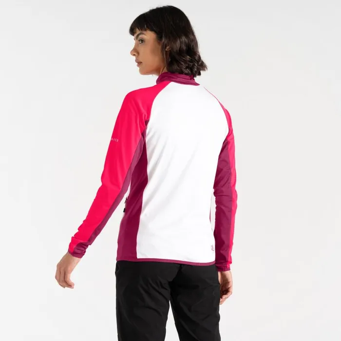 Dare 2b Ascending Core Stretch Midlayer White Neon Pink Women Midlayers