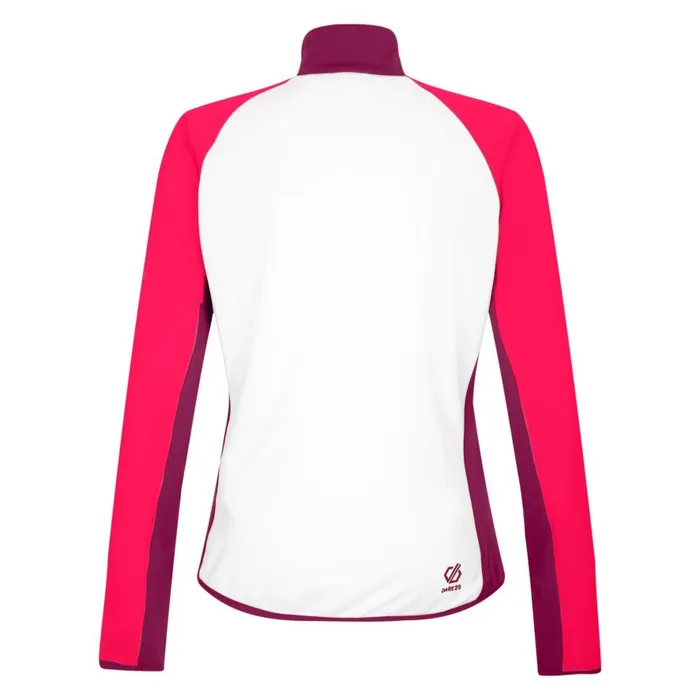 Dare 2b Ascending Core Stretch Midlayer White Neon Pink Women Midlayers