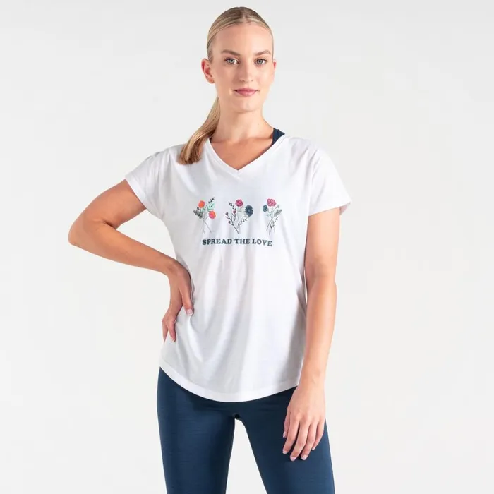 Dare 2b Calm TShirt White Women Graphic TShirts