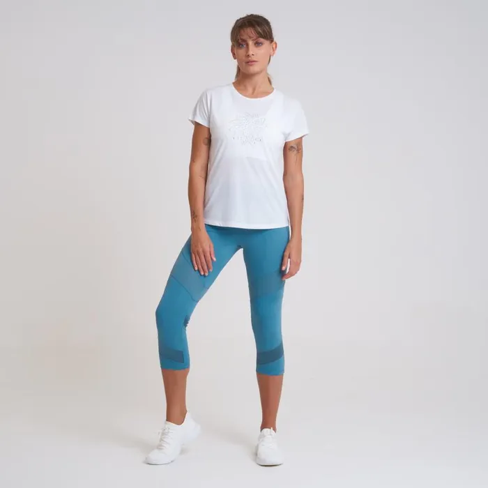 Dare 2b Crystallize Graphic Tee White Women Gym Tops