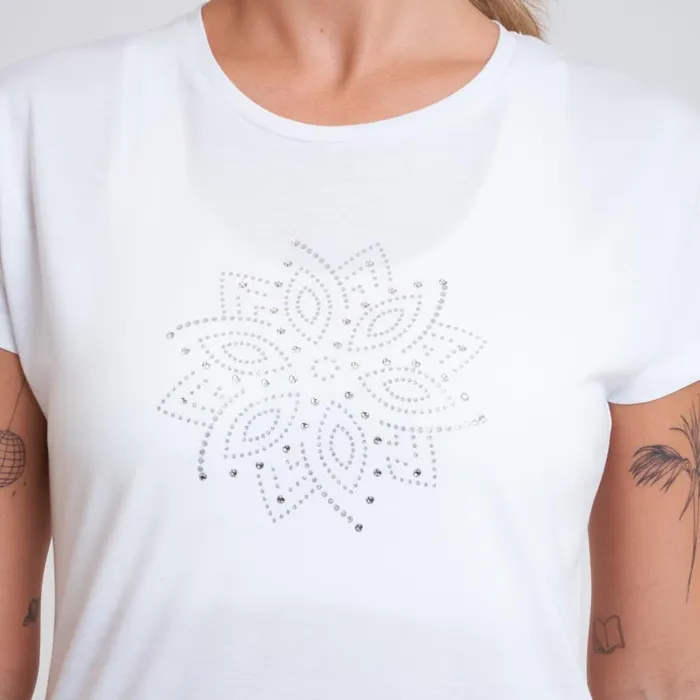 Dare 2b Crystallize Graphic Tee White Women Gym Tops