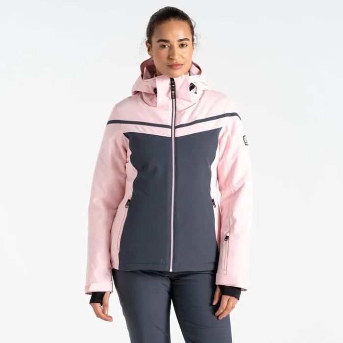 Dare 2b Flurry Ski Jacket Rose Pink Grey Women Ski Jacket