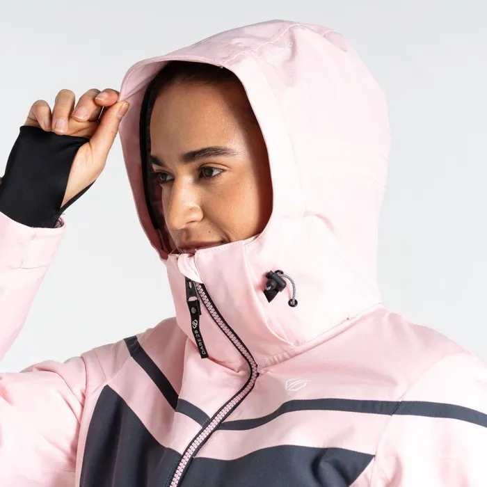 Dare 2b Flurry Ski Jacket Rose Pink Grey Women Ski Jacket