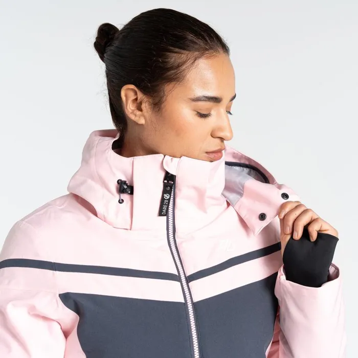 Dare 2b Flurry Ski Jacket Rose Pink Grey Women Ski Jacket