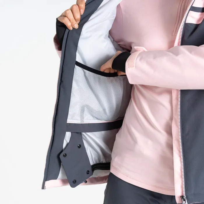 Dare 2b Flurry Ski Jacket Rose Pink Grey Women Ski Jacket