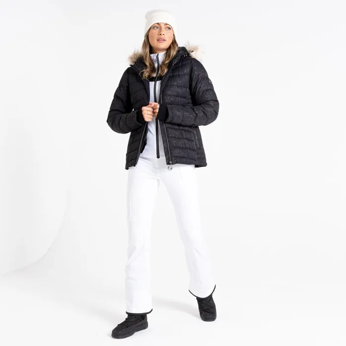 Dare 2b Glamorize III Padded Ski Jacket Black Petal Print Women Waterproof Jackets