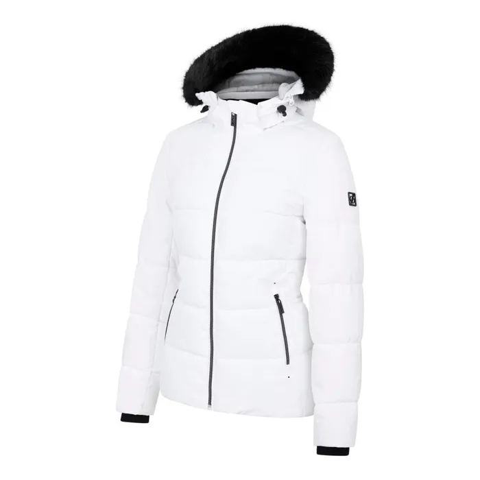 Dare 2b Glamourize V Baffled Ski Jacket White Women Insulated Jackets
