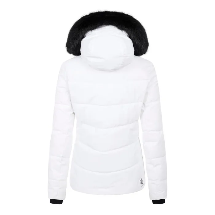Dare 2b Glamourize V Baffled Ski Jacket White Women Insulated Jackets