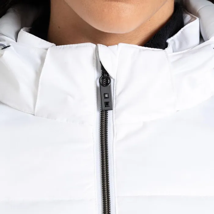 Dare 2b Glamourize V Baffled Ski Jacket White Women Insulated Jackets