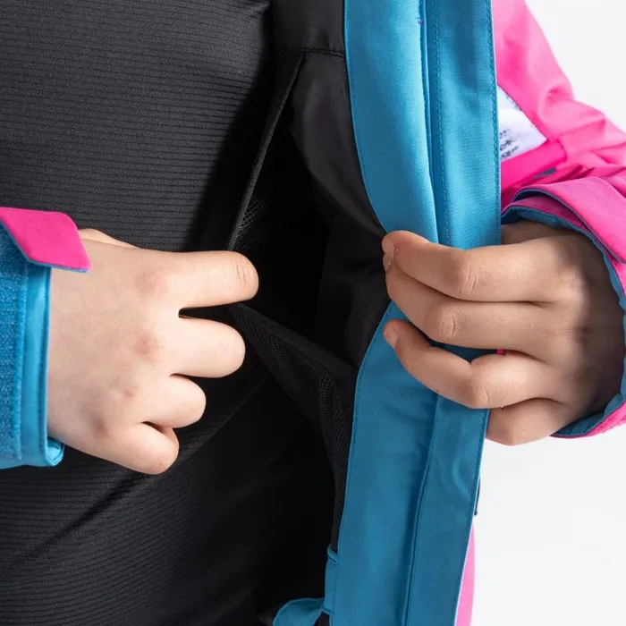 Dare 2b Humour II Ski Jacket Blue Pink Mountain Print Kids Ski Jackets