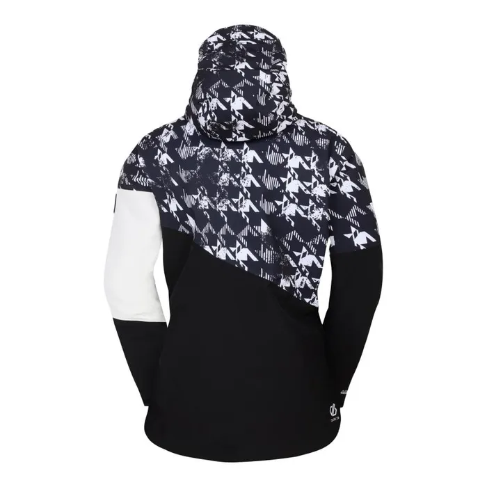 Dare 2b Ice III Ski Jacket Black Dogtooth Print Women Ski Jacket