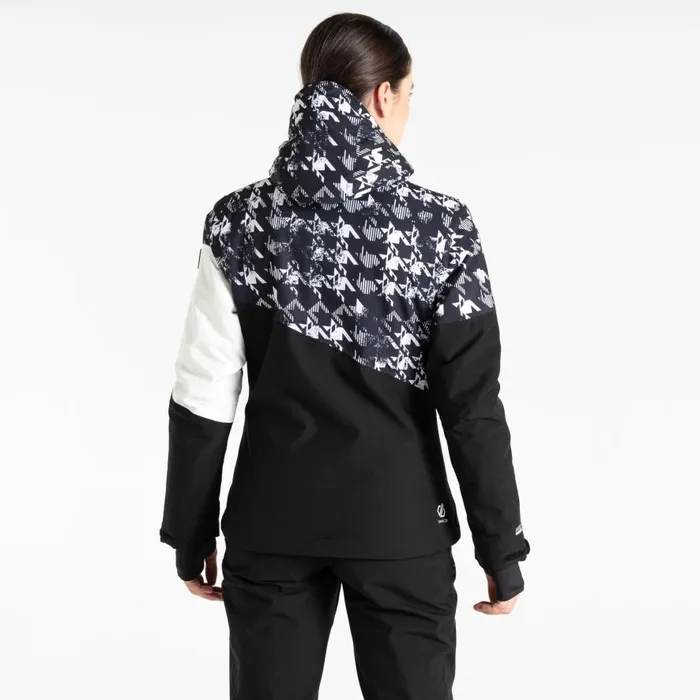 Dare 2b Ice III Ski Jacket Black Dogtooth Print Women Ski Jacket