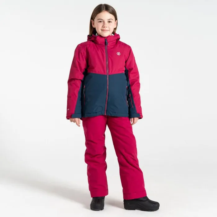 Dare 2b Impose IV Ski Jacket Berry Pink Navy Kids Ski Jackets