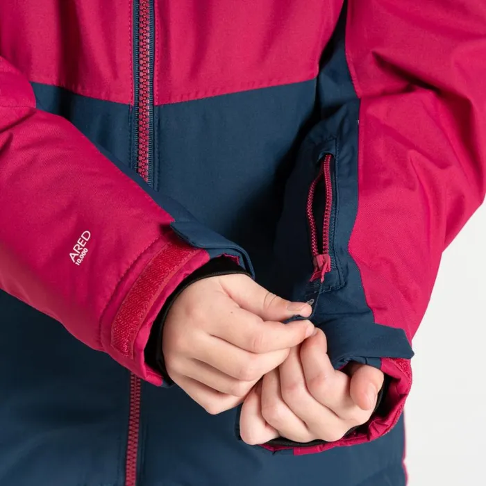 Dare 2b Impose IV Ski Jacket Berry Pink Navy Kids Ski Jackets