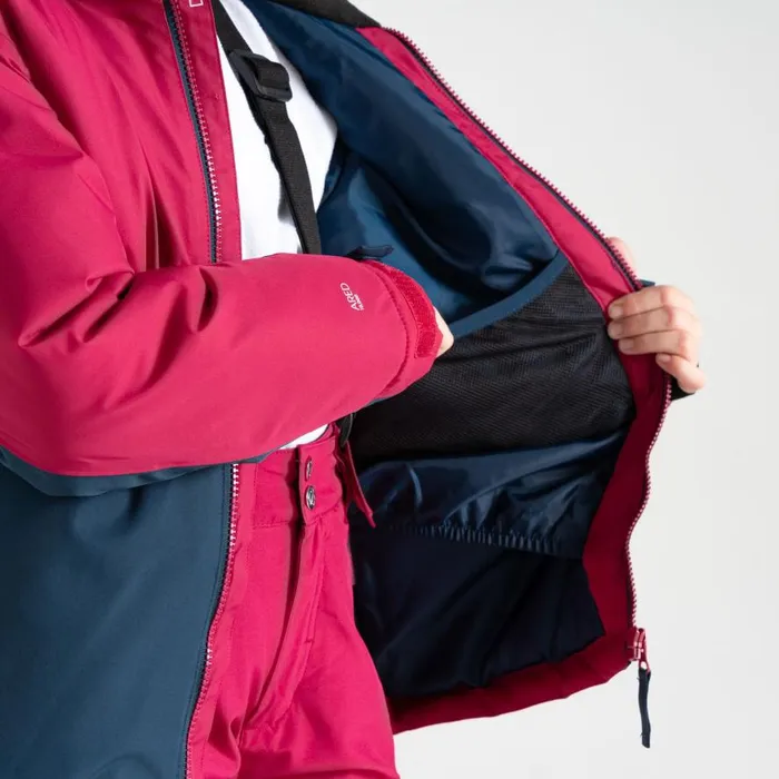 Dare 2b Impose IV Ski Jacket Berry Pink Navy Kids Ski Jackets