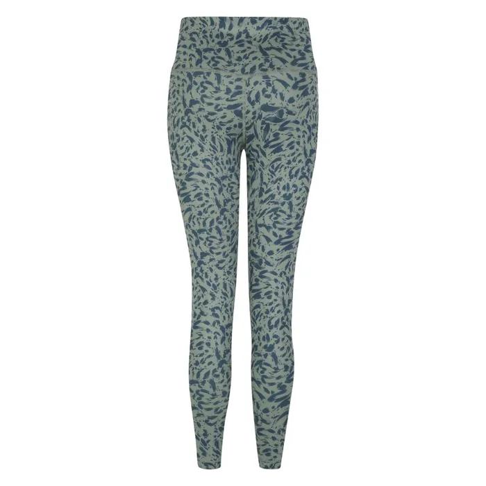 Dare 2b Influential 78 Gym Leggings Lilypad Green Animal Print Women Leggings