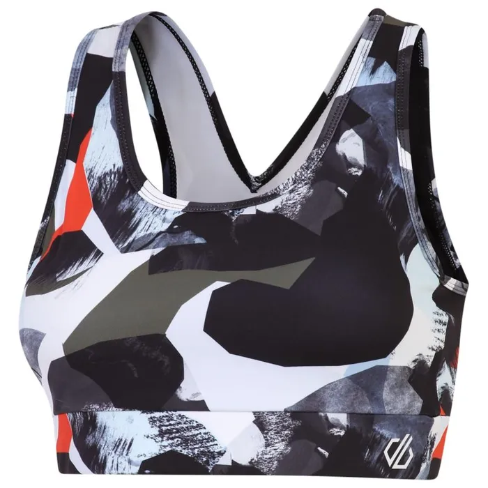 Dare 2b Swift Sports Bra Lichen Green Abstract Women Gym Tops