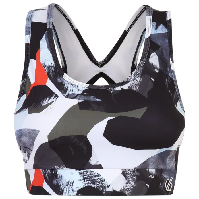 Dare 2b Swift Sports Bra Lichen Green Abstract Women Gym Tops