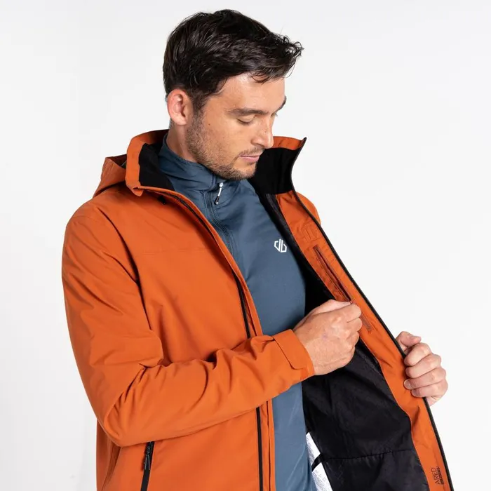 Dare 2b Switch Out Recycled Waterproof Jacket Burnt Brick Men Waterproof Jackets