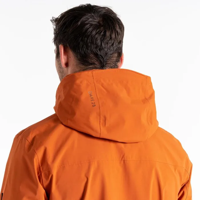 Dare 2b Switch Out Recycled Waterproof Jacket Burnt Brick Men Waterproof Jackets