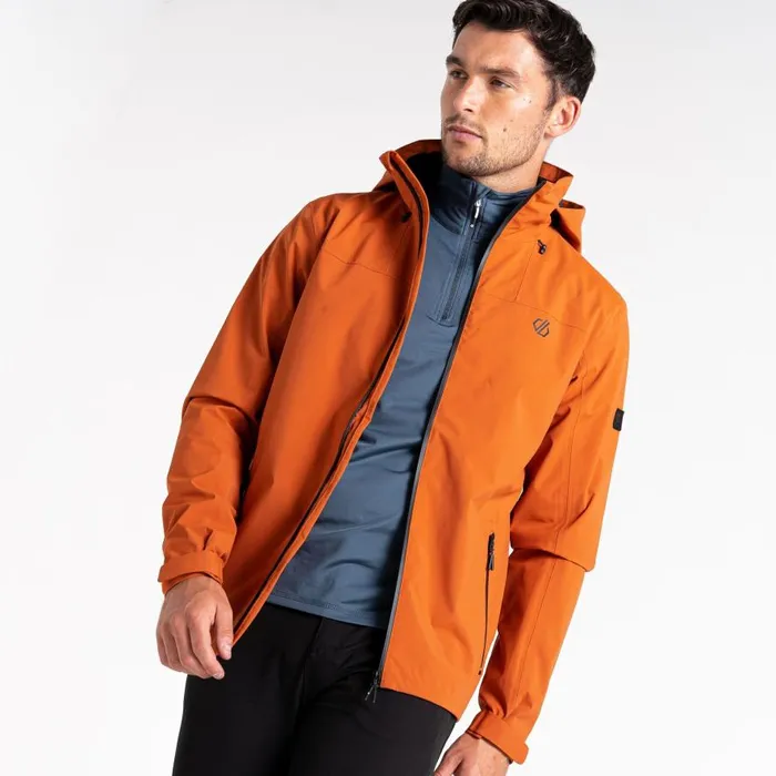 Dare 2b Switch Out Recycled Waterproof Jacket Burnt Brick Men Waterproof Jackets