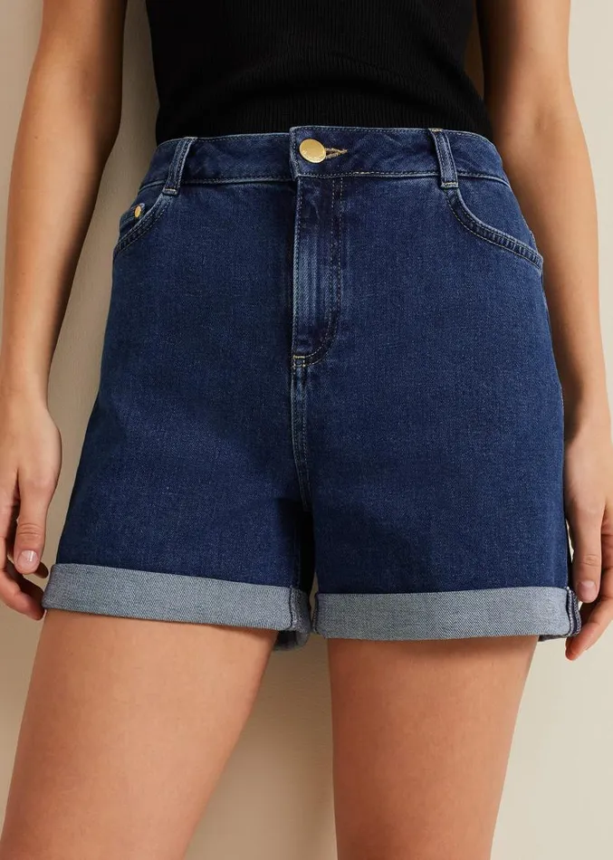 Denise Denim Shorts Mid Wash Blue Women Phase Eight Trousers
