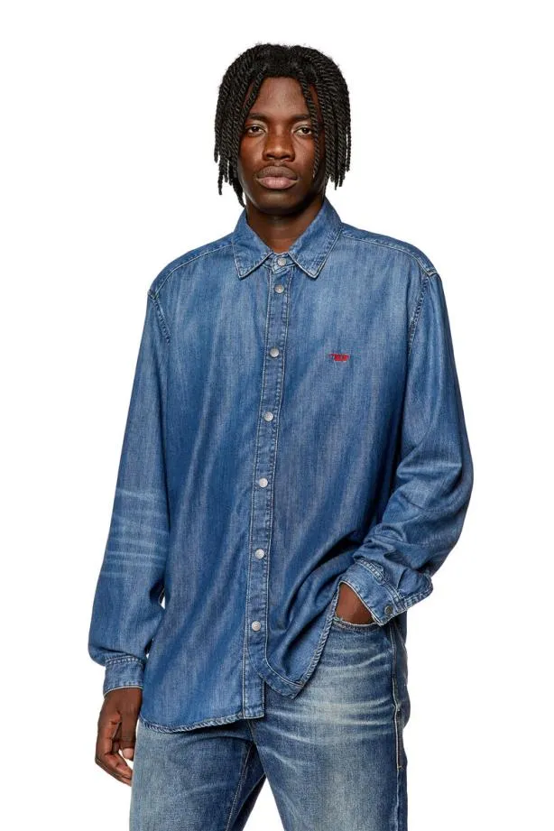 Diesel Dsimply Medium Blue Men Shirts
