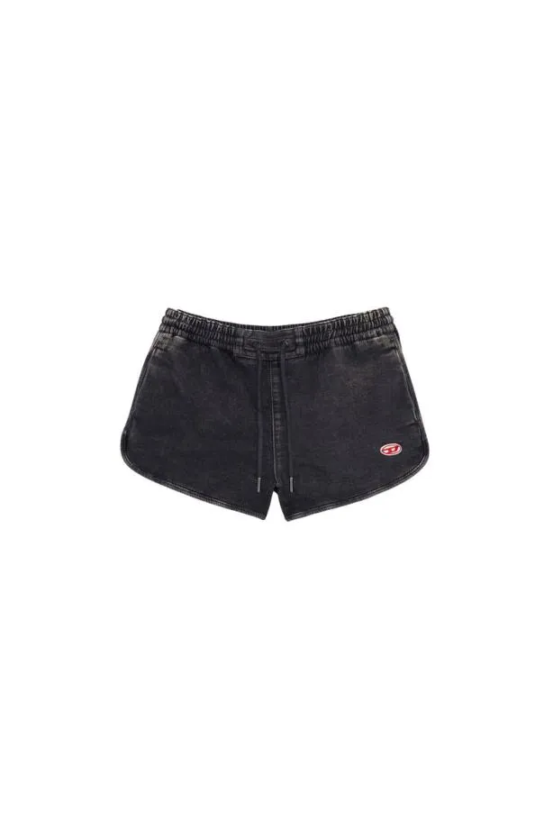 Diesel Dsunny Track Denim Running Shorts Blackdark Grey Women Pants and Shorts