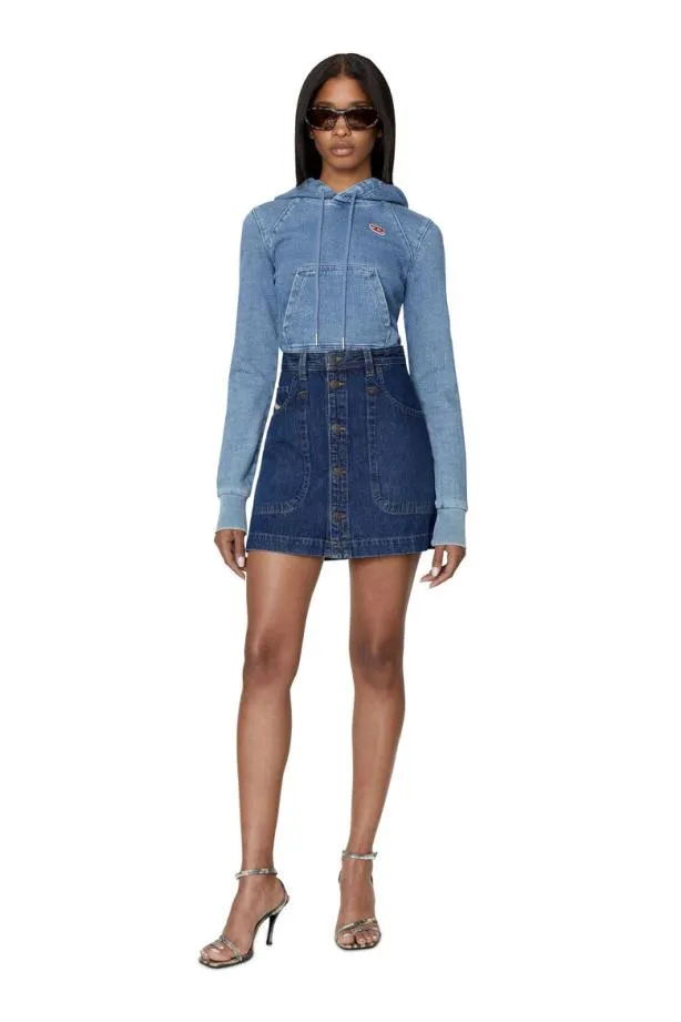 Diesel Dealbus Aline Skirt Dark Blue Women Skirts