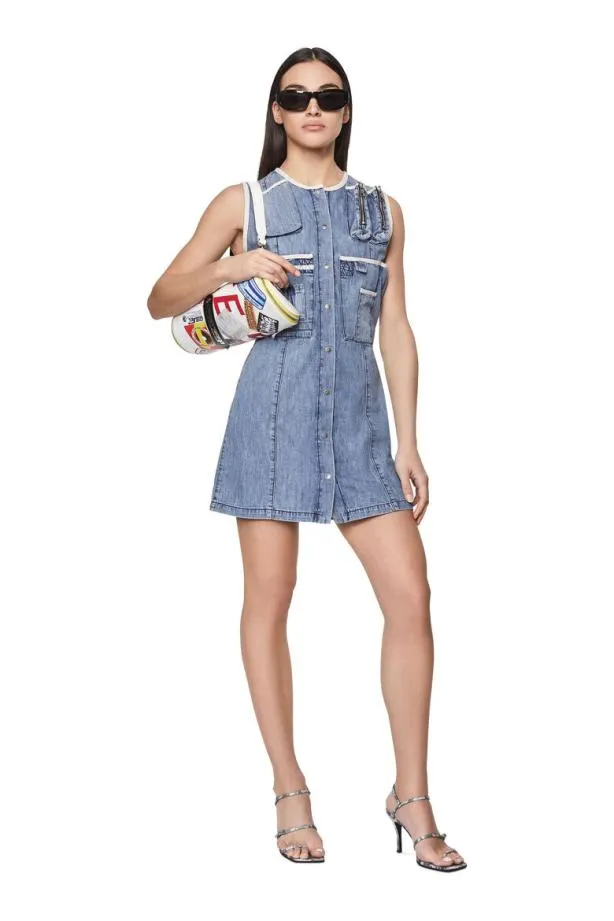 Diesel Deglosfs Light Blue Women Dresses