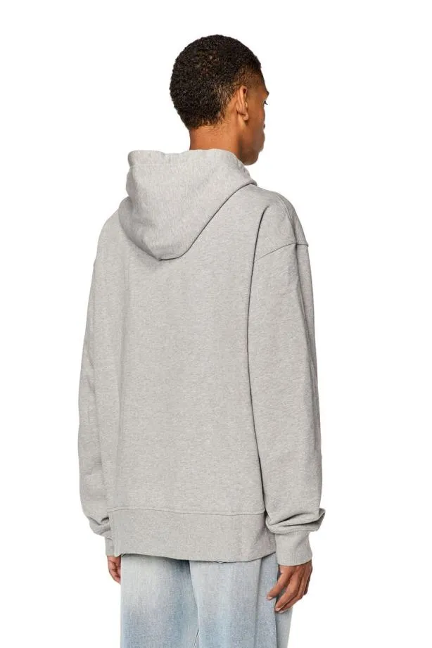 Diesel Dxsmacshood Grey Men Sweatshirts and Hoodies
