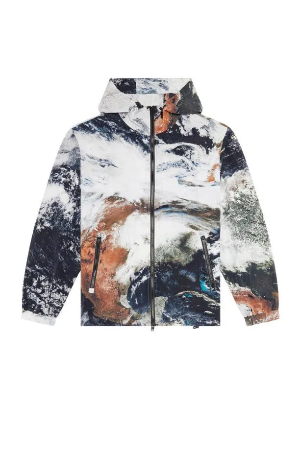 Diesel Jwarrettprint Blackwhite Men Jackets