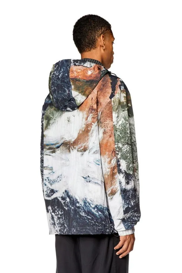 Diesel Jwarrettprint Blackwhite Men Jackets