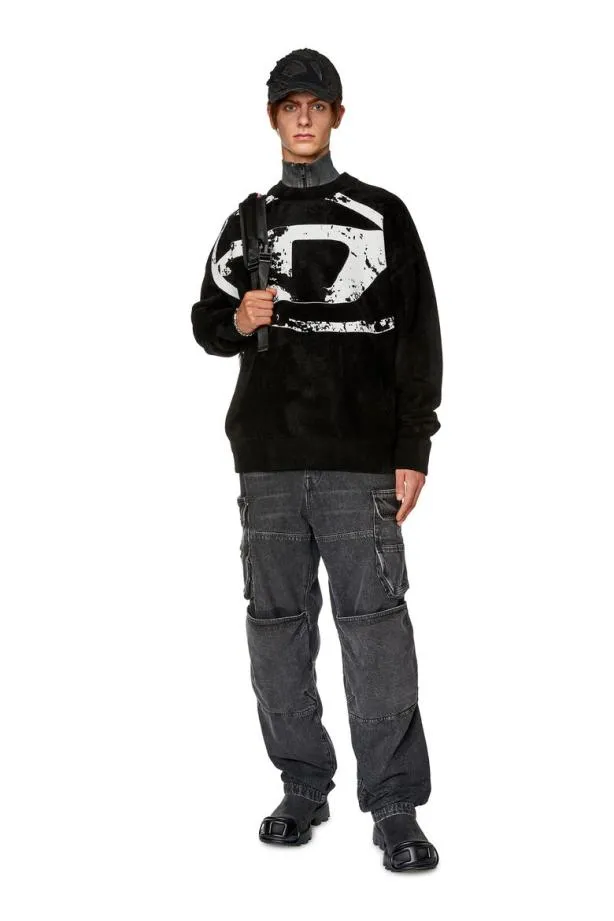 Diesel Ktria Black Men Knitwear