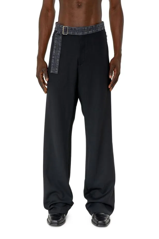 Diesel Pgolda Black Men Pants and Shorts