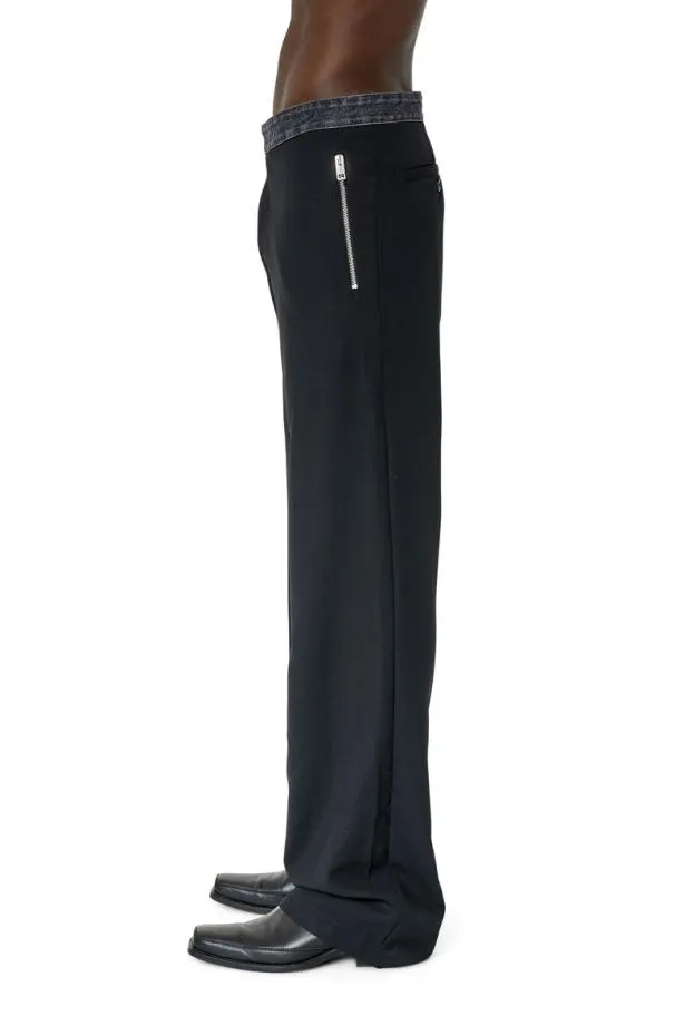 Diesel Pgolda Black Men Pants and Shorts