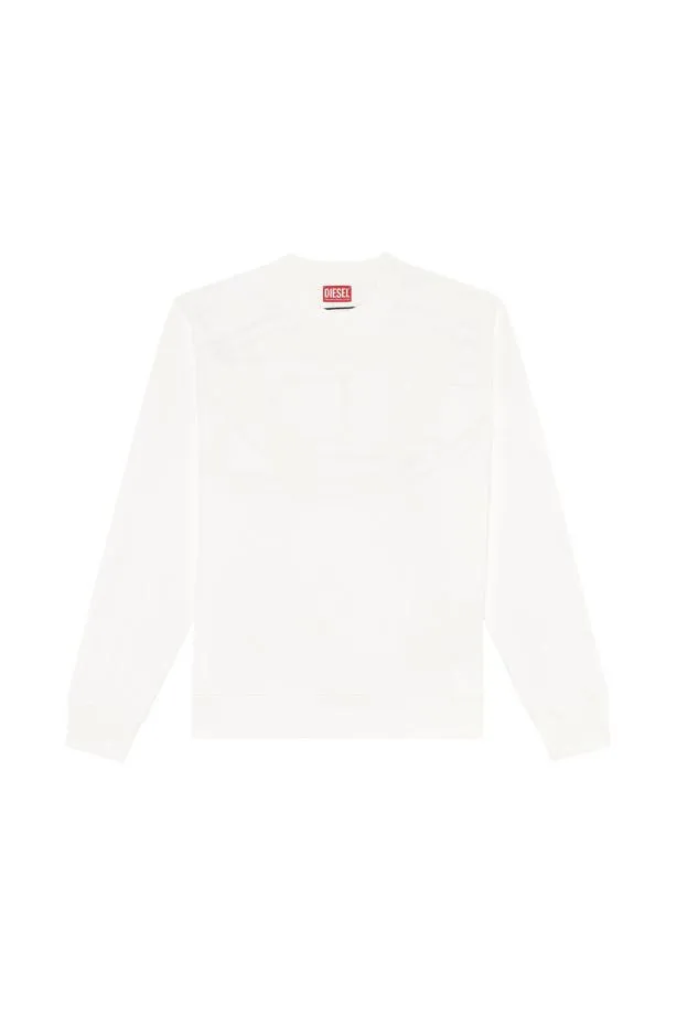 Diesel Srobmegovald White Men Sweatshirts and Hoodies